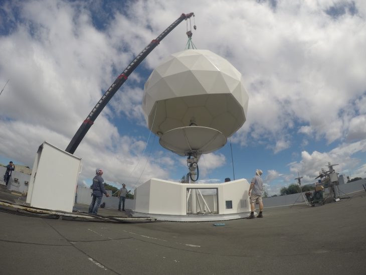 ASTI Ground Receiving Station Antenna capped with Radome